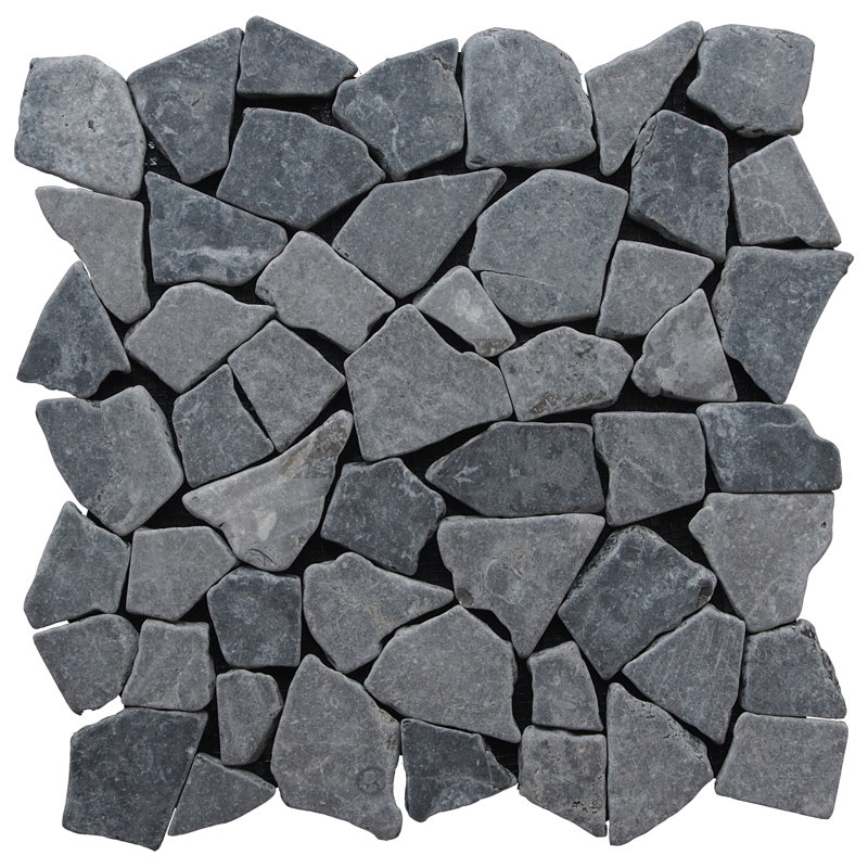 Pebble Tile Fit Natural Stone Mosaic Tile in Gray & Reviews Wayfair